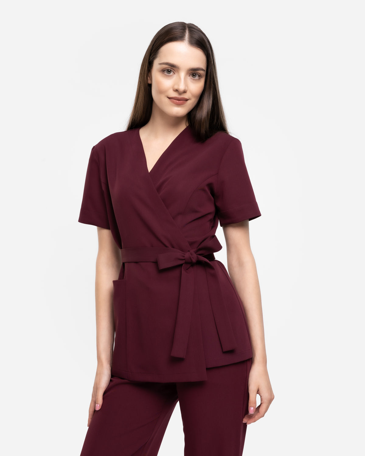 Tunika Medyczna Ella - Burgundy