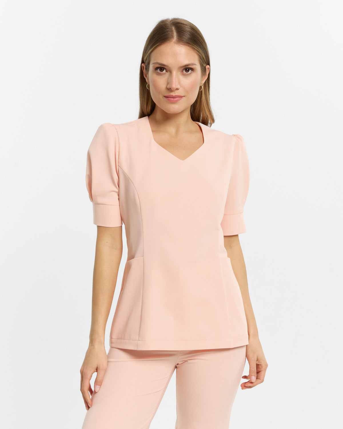 Bluzka Medyczna Charlotte - Apricot Pink