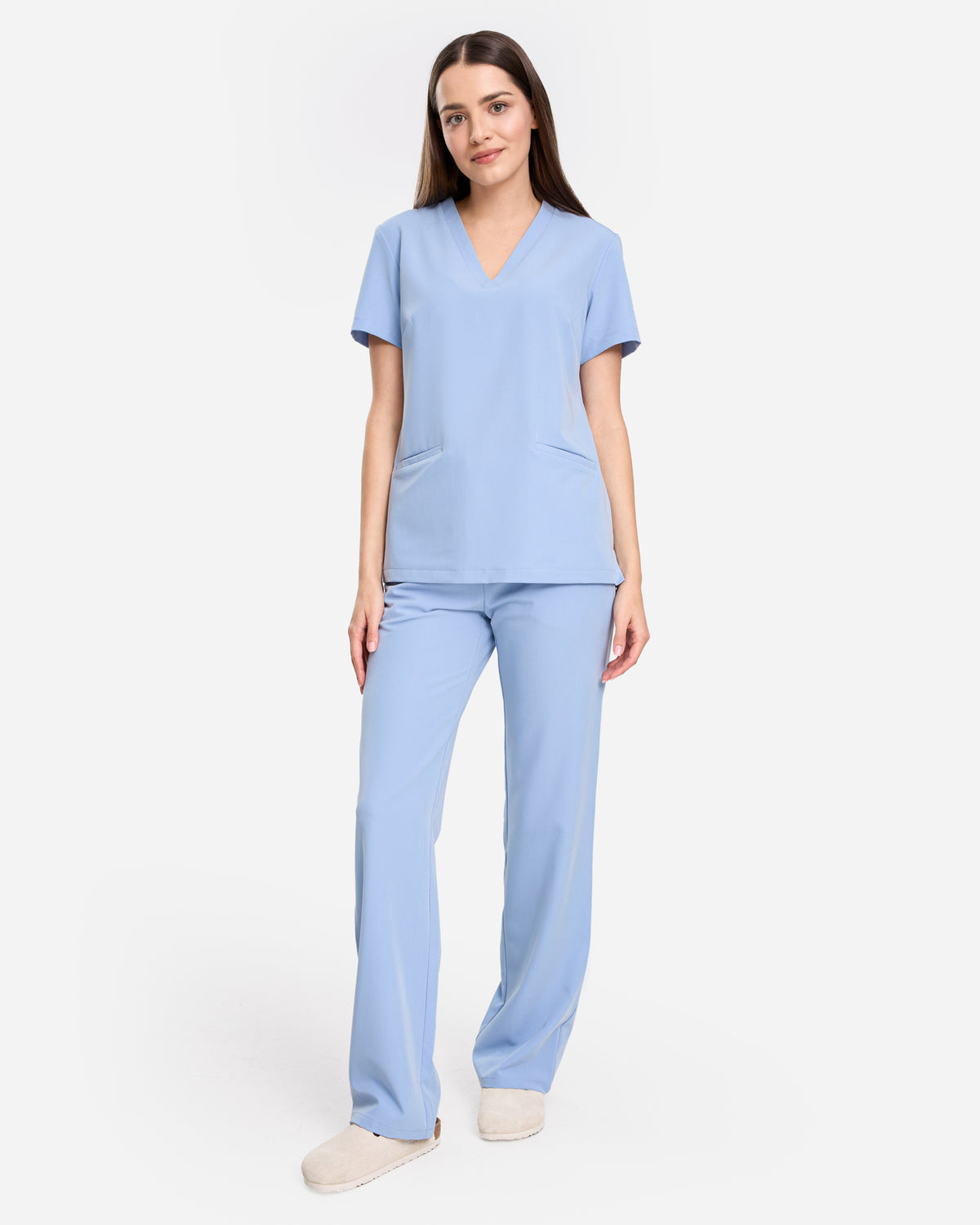 Bluzka Medyczna Basic - Baby Blue