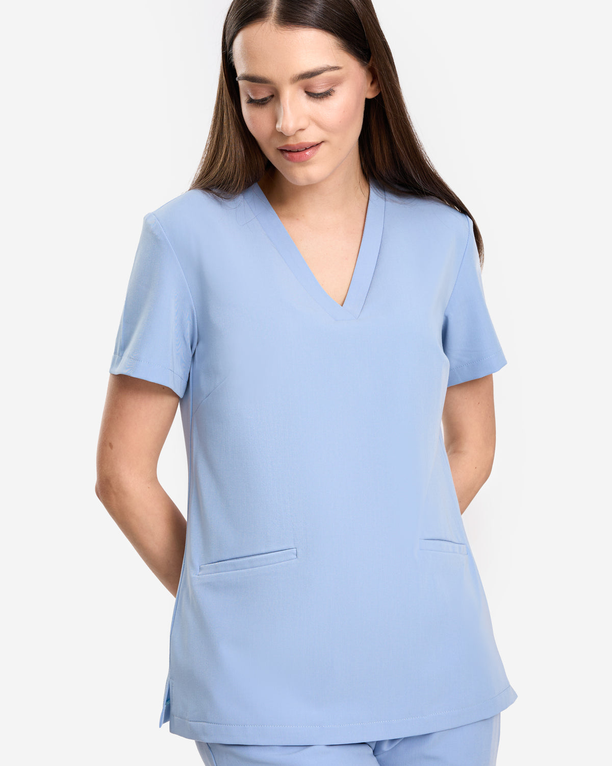 Bluzka Medyczna Basic - Baby Blue