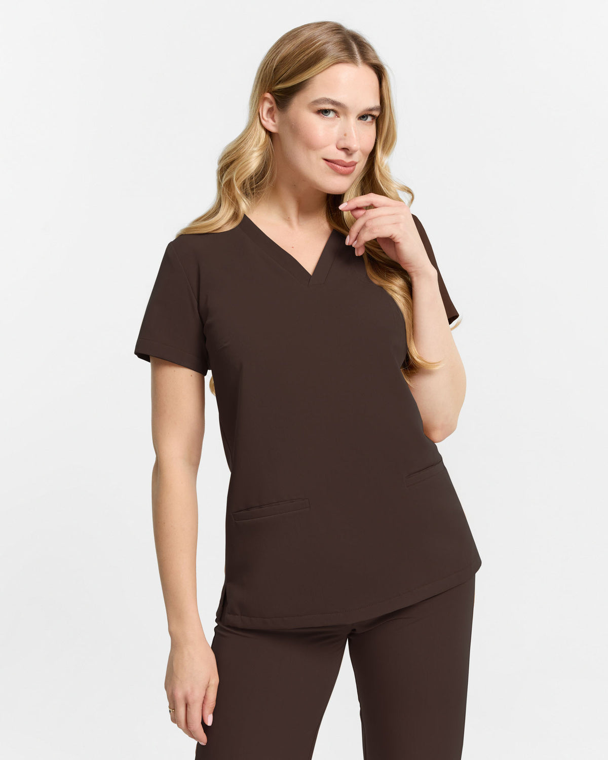 Bluzka Medyczna Basic - Choco