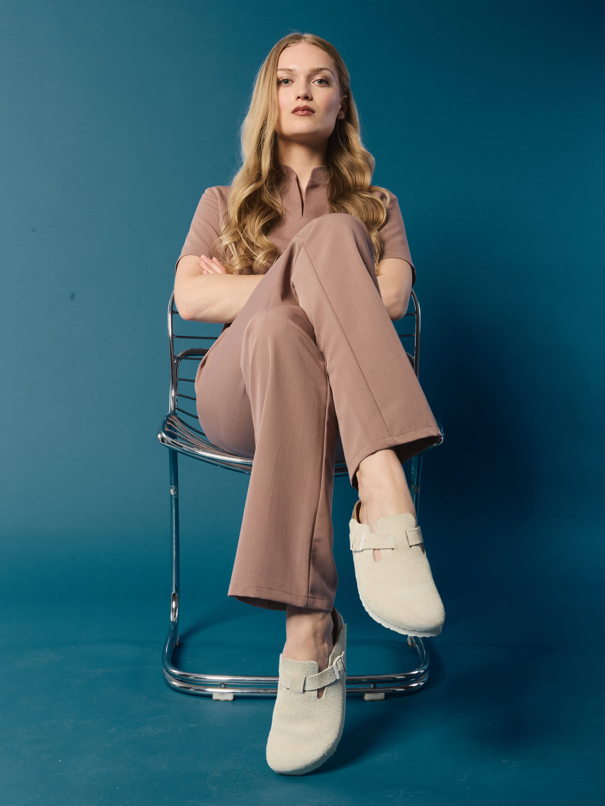 Bluzka Medyczna Damska Carrie - Velvet Cappuccino