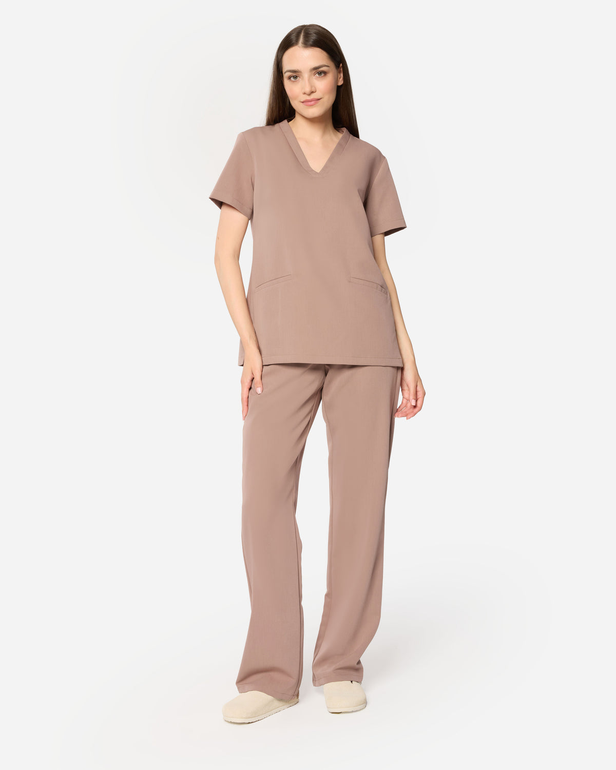 Bluzka Medyczna Basic - Velvet Cappuccino