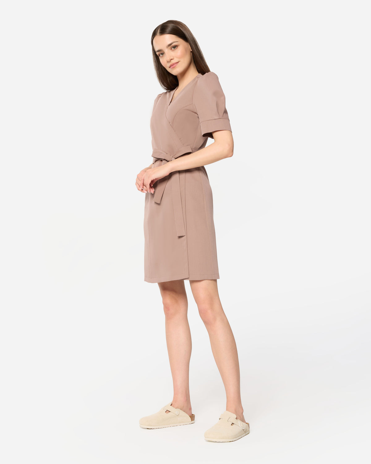 Sukienka Medyczna Diana - Velvet Cappucciono