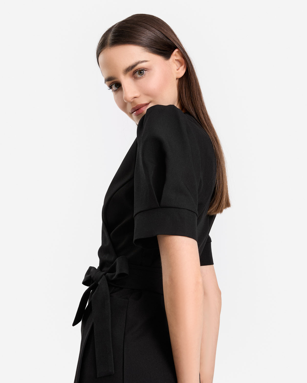 Tunika Medyczna Kopertowa - Black