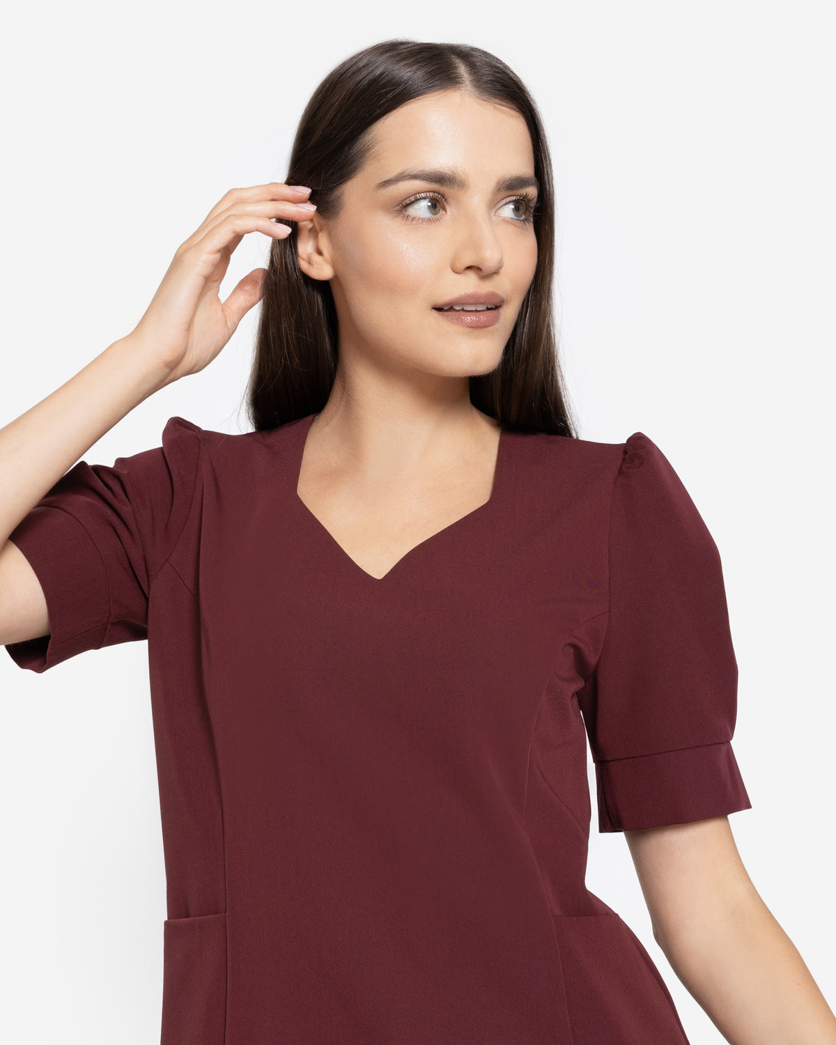 Bluzka Medyczna Charlotte - Burgundy