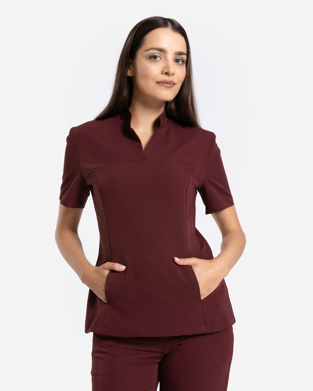 Bluzka Medyczna Damska Carrie - Burgundy