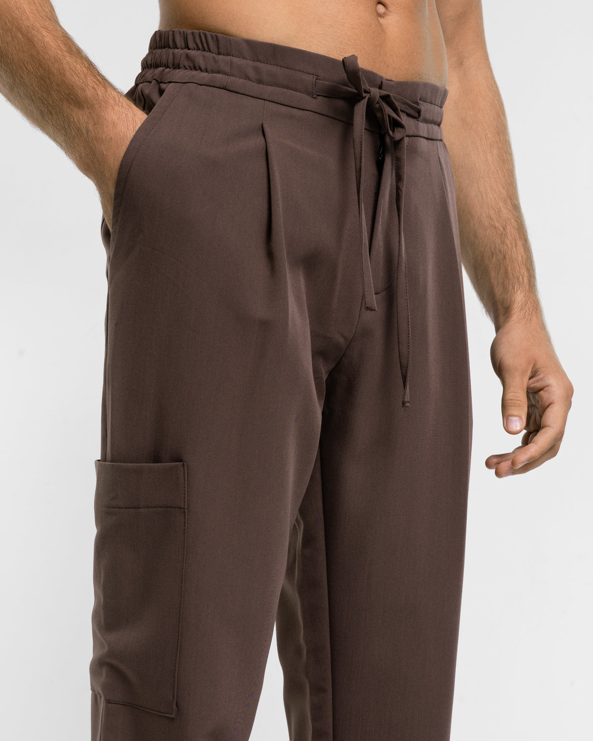 Męskie spodnie medyczne | Classic Fit  - Choco