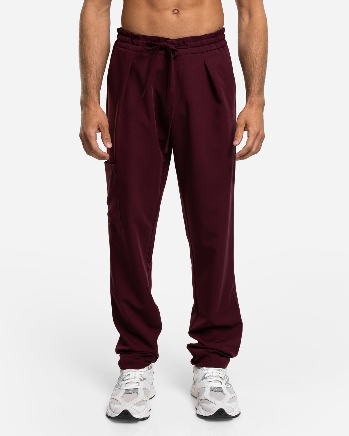 Męskie spodnie medyczne | Classic Fit  - Burgundy