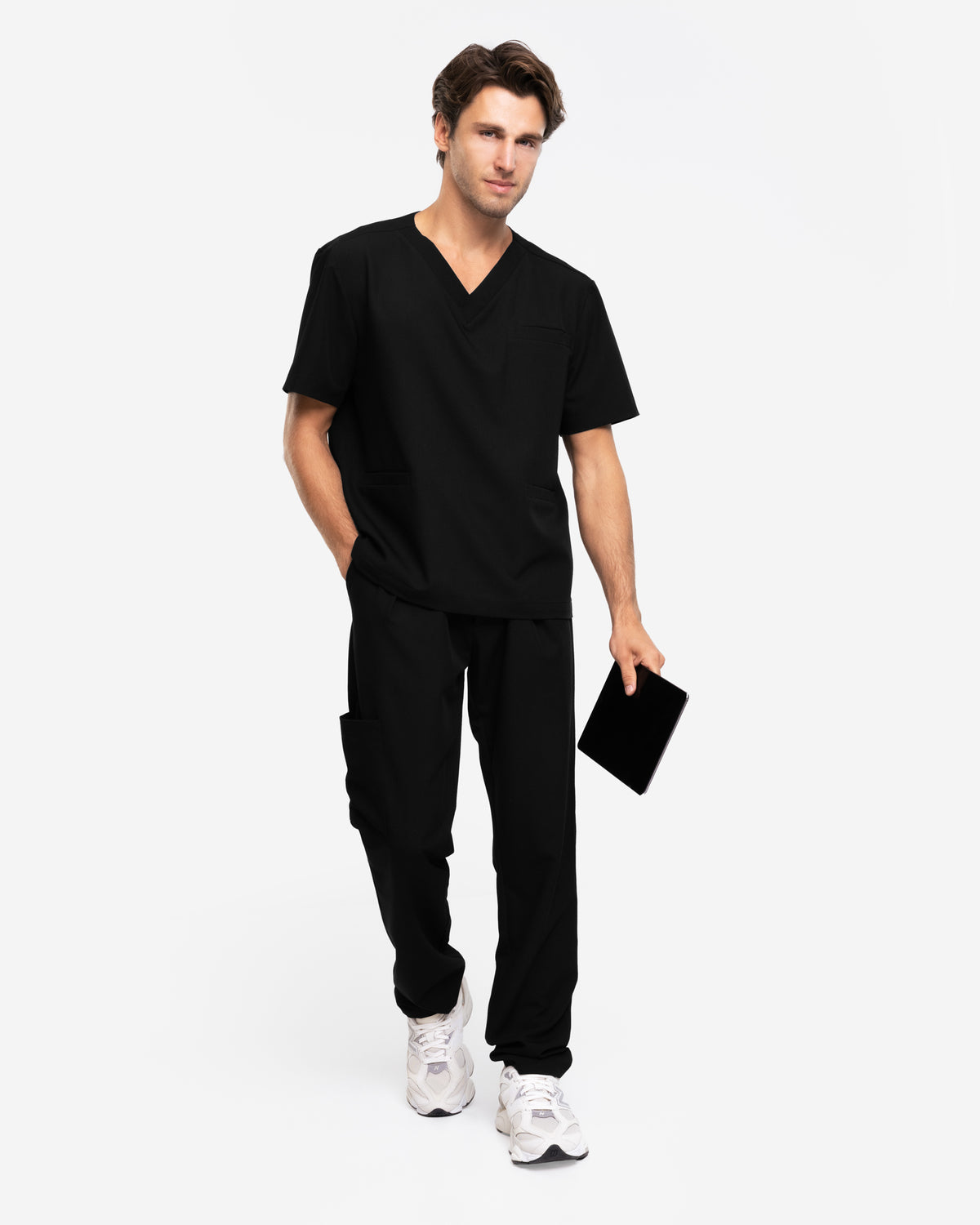 Męskie spodnie medyczne | Classic Fit  - Black