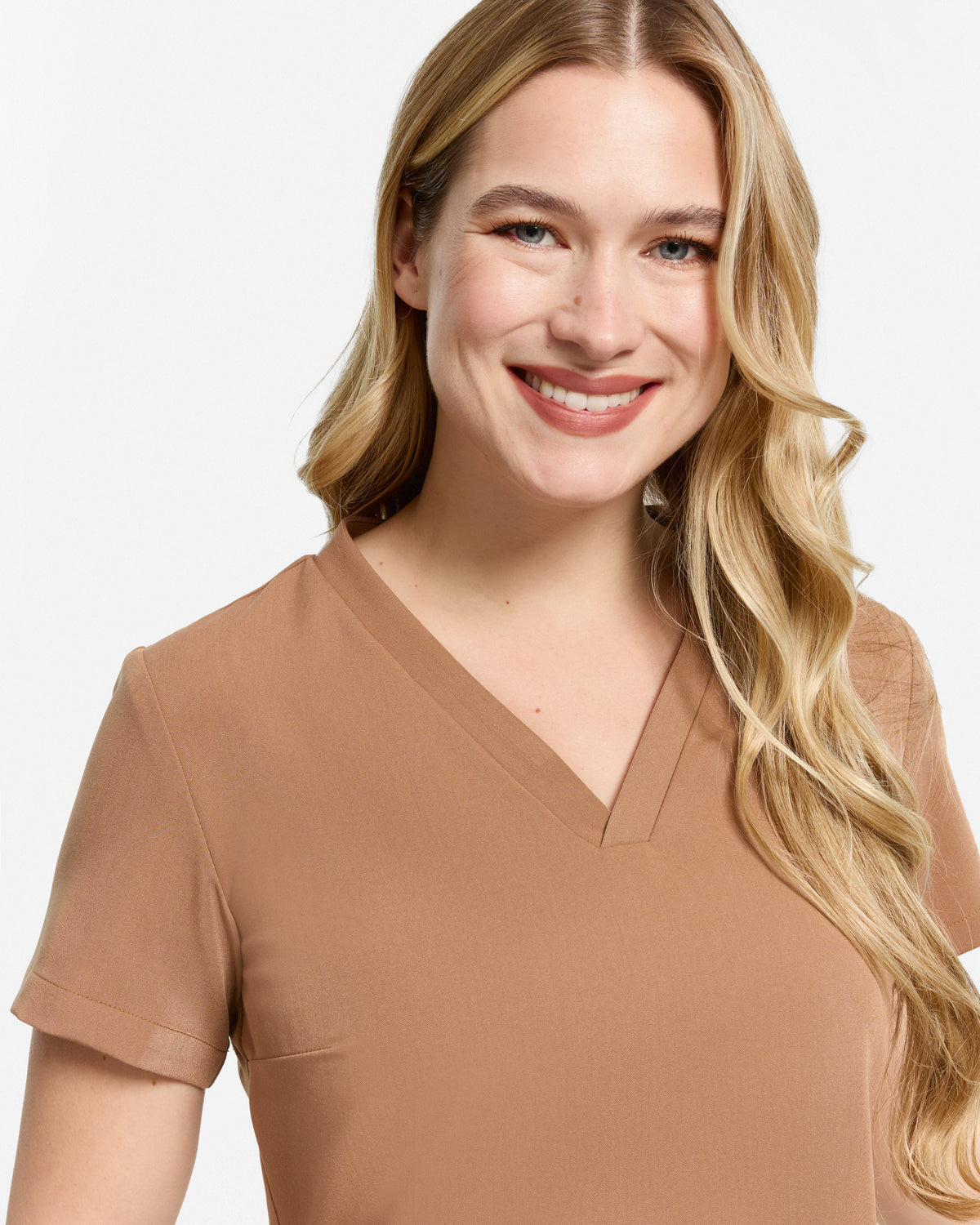 Bluzka Medyczna Basic - Carmel Creme