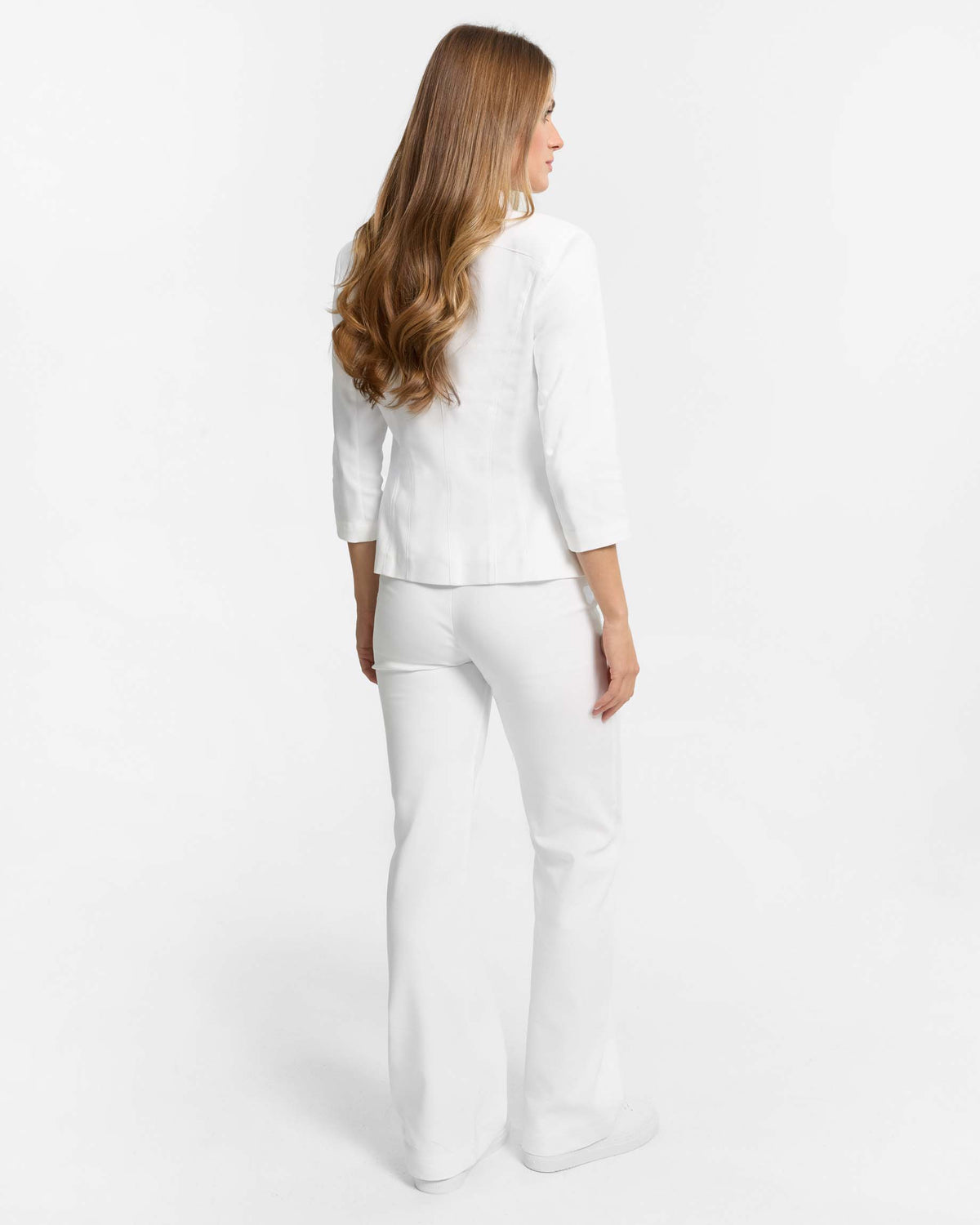 Spodnie Premium z Szeroką Nogawką - White
