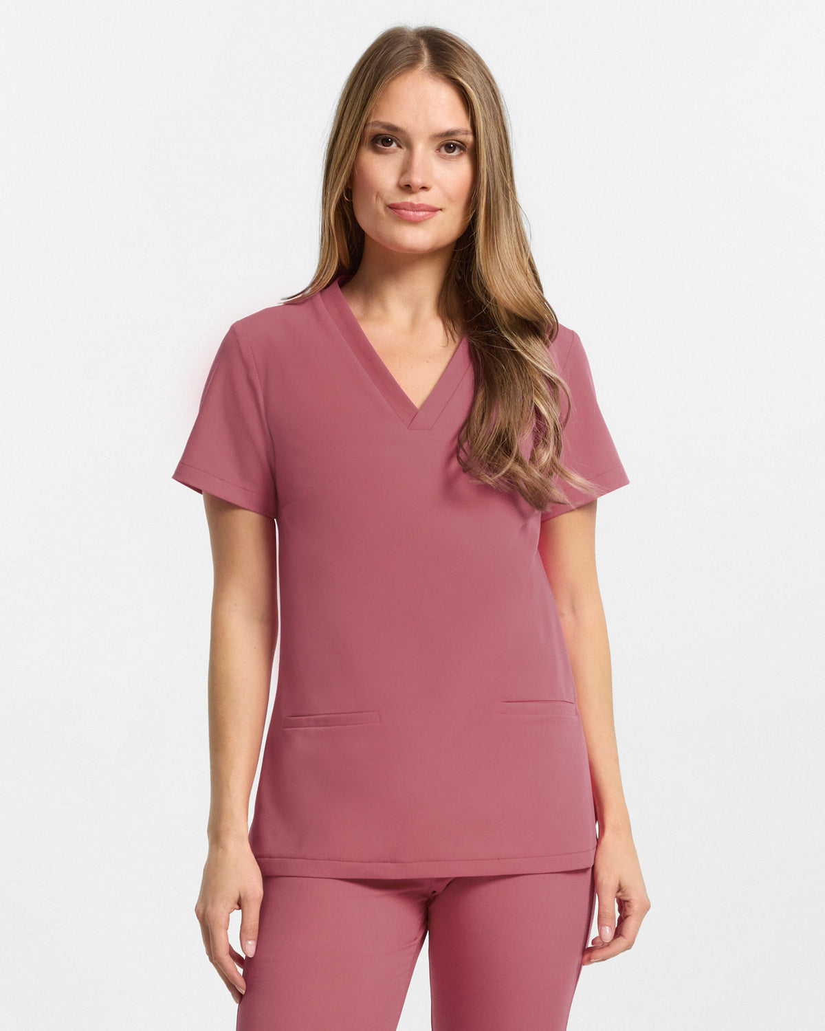 Bluzka Medyczna Basic - Dusty Rose