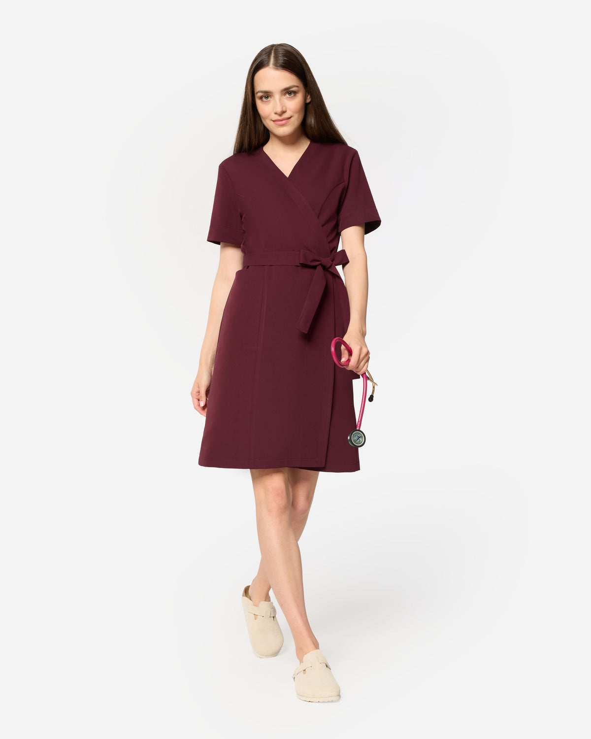 Sukienka Medyczna Sofia - Burgundy