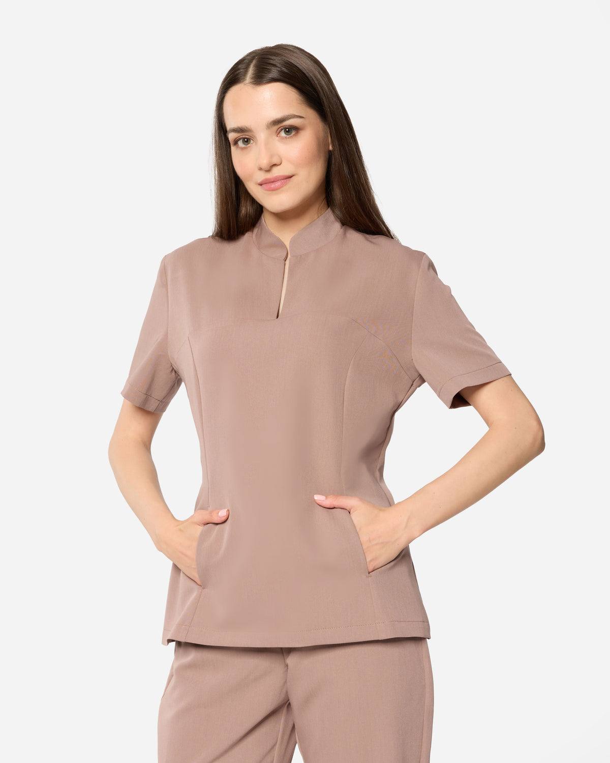 Bluzka Medyczna Damska Carrie - Velvet Cappuccino