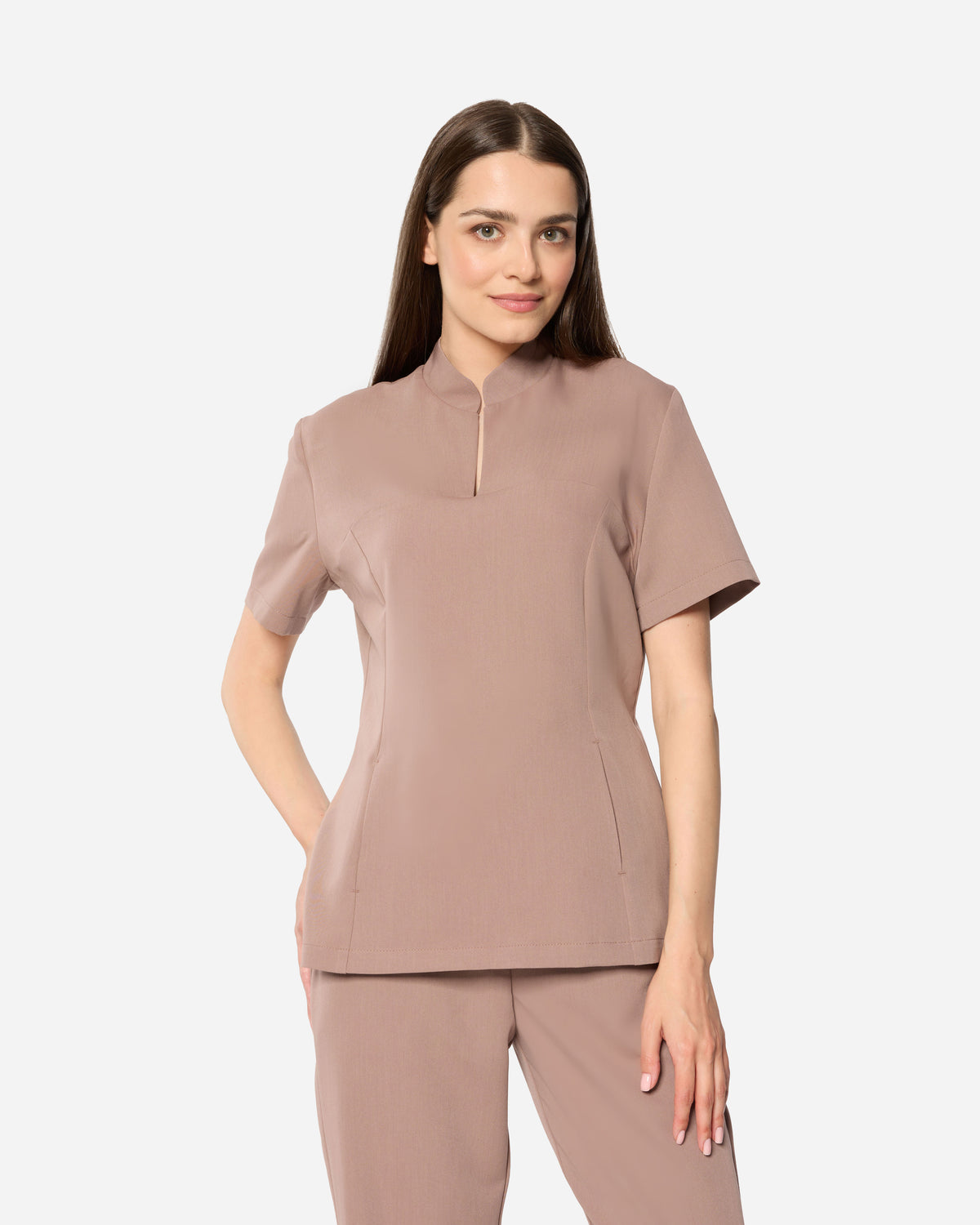 Bluzka Medyczna Damska Carrie - Velvet Cappuccino